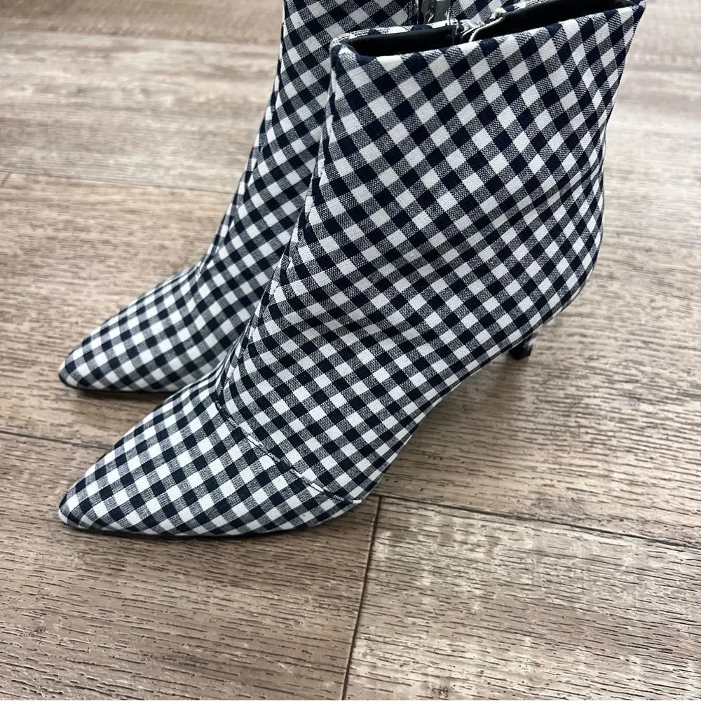 (AN-180) Rag & Bone Beha Boot in Navy Gingham - Picture 3 of 4